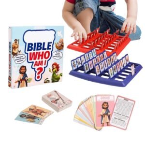 Erraten Sie Die Bibel - Brettspiele Für Kinder | Klassische 24 Figuren Zur Entwicklung Von Lustigem Spielzeug, Brettspiele Kinder, Schulklassenzimmer, Haus, Las Familie, I Co - Image 1
