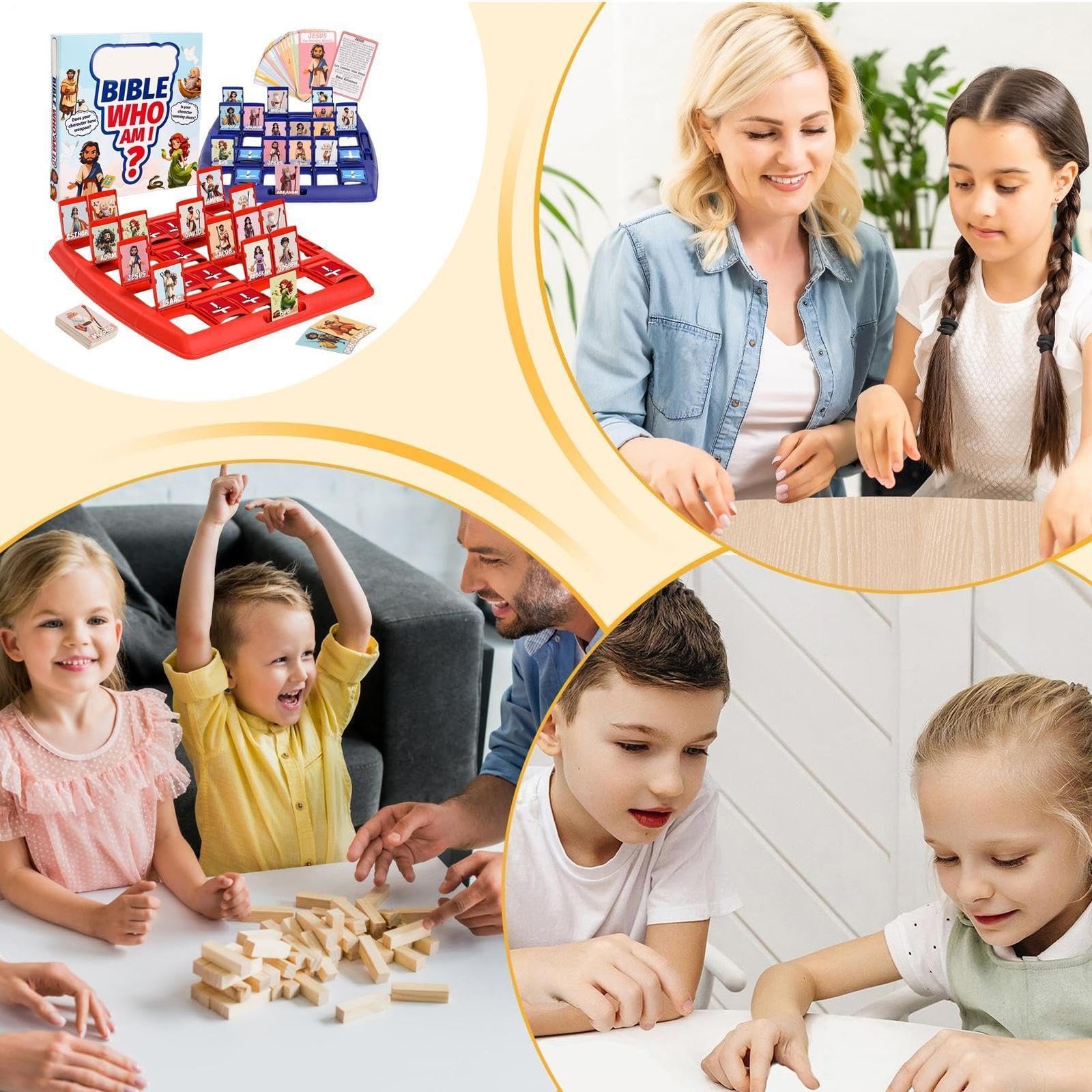 Erraten Sie Die Bibel - Brettspiele Für Kinder | Klassische 24 Figuren Zur Entwicklung Von Lustigem Spielzeug, Brettspiele Kinder, Schulklassenzimmer, Haus, Las Familie, I Co - Image 2