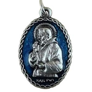 Eurofusioni der Heilige Pater PIO Medaille Versilbert - 10 Stück - Image 1