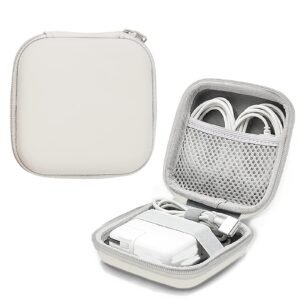 FLYAMAPIRIT Mini Reise Aufbewahrungstasche, elektronischer Zubehör Organizer für USB Kabel, SD Karten, Smartphone Ladegerät, Reißverschluss usw. (Grau) - Image 1