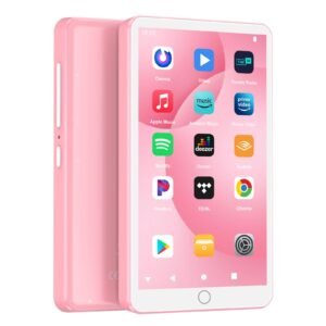 Fanvace 144GB MP3 Player mit Bluetooth und WiFi, Android 13 MP3 MP4 Player mit 4 Zoll Touchscreen und Lautsprecher, MP3 Musikplayer mit Spotify, Audible, Amazon Music, Play Store (Rosa) - Image 1