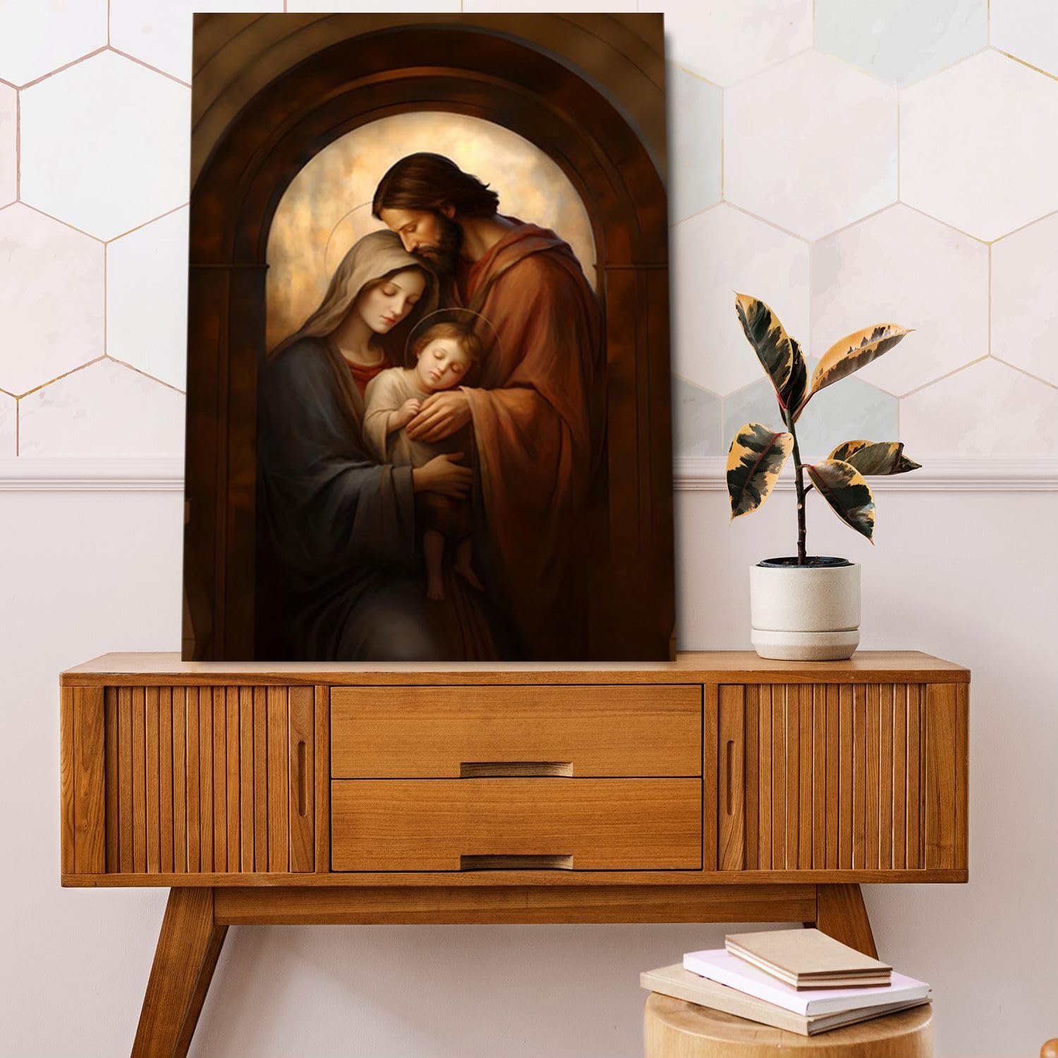 Fchen art Poster mit Aufschrift "Post Mother Mary & Child Jesus", Wandkunst, Heilige Familie, Bilder für Wanddekoration, Dame, Mutter, Himmel, Königin von Maria, Poster, moderne ästhetische - Image 1