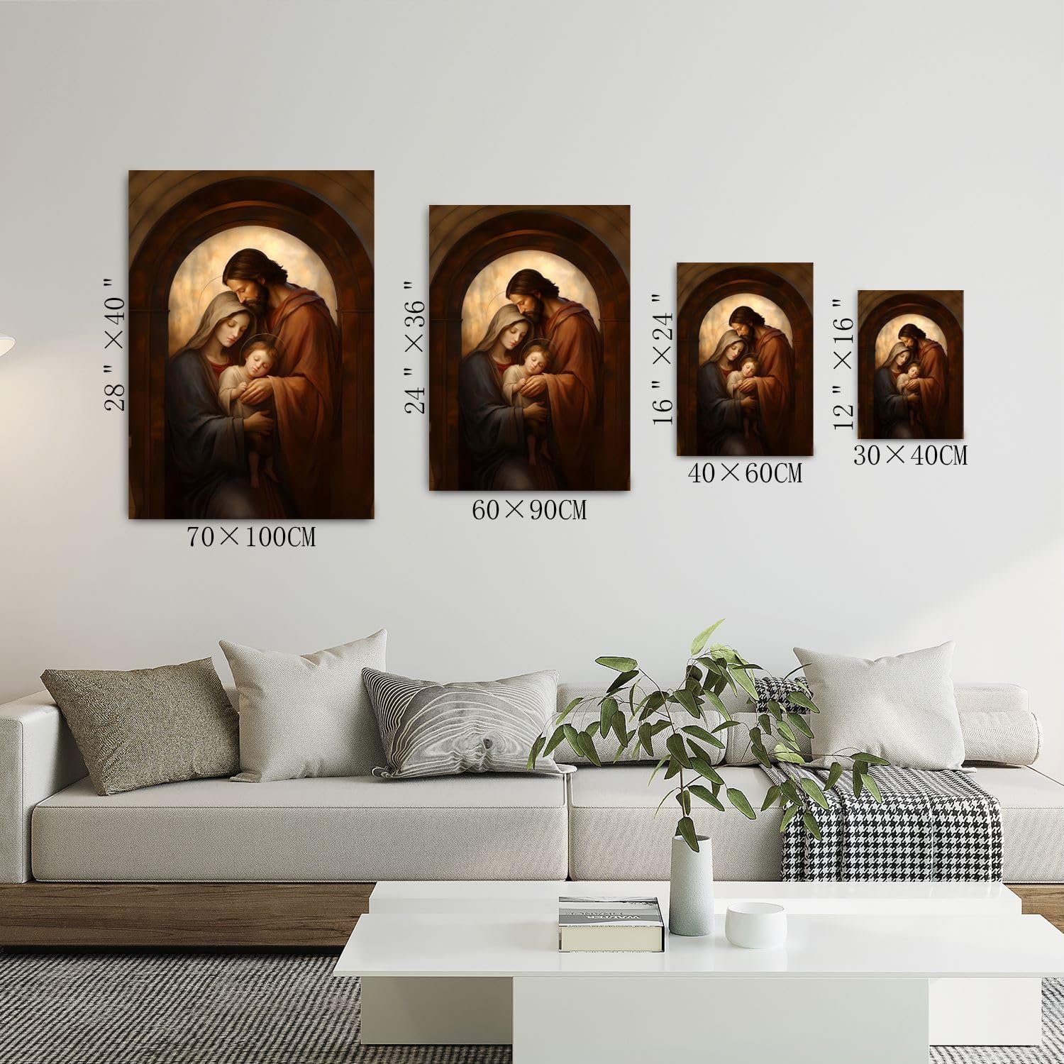 Fchen art Poster mit Aufschrift "Post Mother Mary & Child Jesus", Wandkunst, Heilige Familie, Bilder für Wanddekoration, Dame, Mutter, Himmel, Königin von Maria, Poster, moderne ästhetische - Image 3