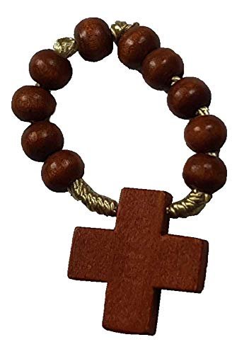 Fingerrosenkranz Holzperlen dunkelbraun - Image 2