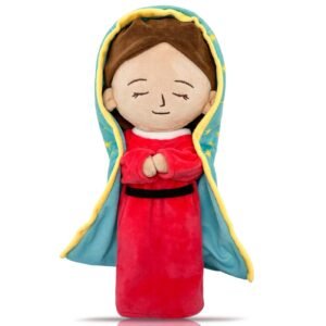 Firecos Jungfrau von Guadalupe Plüschpuppe Jungfrau Maria Christliches Plüschfigur Religiöses Geschenk Für Kinder Taufe Ostern Weihnachten (Guadalupe) - Image 1