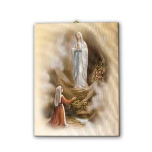 Fratelli Bonella | Leinwand Lourdes in Bernadette 20 x 25 cm | Made in Italy - Image 1
