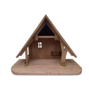 Fritz Cox Krippenstall MÜNSTERLAND | für ca. 25cm Krippenfiguren | in Deutschland gefertigt | aus Massivholz | hochwertige Verarbeitung für Ihr Weihnachtsfest | Versand aus Deutschland - Image 1