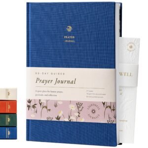 Gebetstagebuch für Frauen und Herren: Geführtes christliches Tagebuch mit täglichen Aufforderungen, Dankbarkeit, Fürsprache und Reflexion, Lightwell 90-Tage-Gebetspraxis (Marineblau) - Image 1