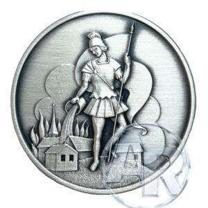 Generisch Heiliger Florian I Schlüsselanhänger | Schutzpatron der Feuerwehr | Personalisierbar I 999-feinversilbert | Gesegnet und Geweiht | Religiöser Anhänger - Image 1