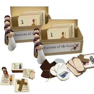 Generisch Kreuzweg-Bastelset für Kinder – interaktive Glaubensaktivität für Kinder, 14 Stationen zum Basteln in der Fastenkirche, Kreuzweg-Set, christliches Partyzubehör der Jesus-Faith Church (2set) - Image 1