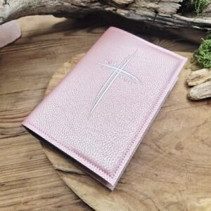 Gotteslob - Hülle aus Kunstleder - rosa metalic - Geschenk zur Kommunion, Geburt oder Taufe - Image 10
