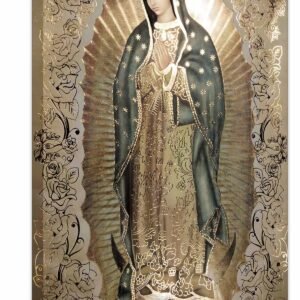 Großer, gerahmter Leinwanddruck ‚Our Lady of Guadalupe‘ Hochformat – Wandkunst, Jungfrau, Guadalupe, Poster, Drucke, Bilder, Kunstwerk, Malerei, katholisch - Image 1