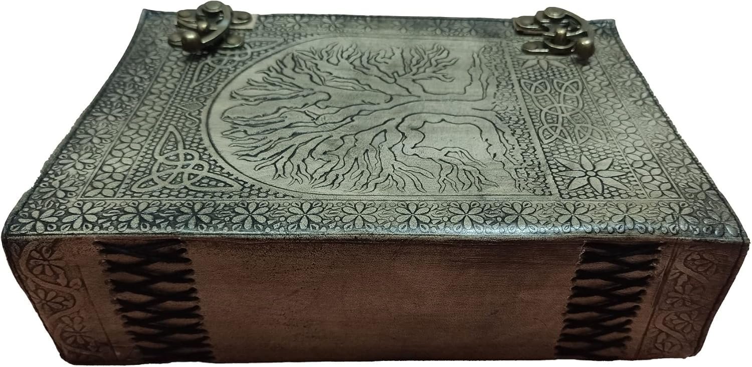 Großes Tagebuch mit 600 Seiten, Skizzenbuch, Leder-Tagebuch, Lederbindung, Tagebuch, Grimoire-Tagebuch, handgefertigt, Vintage-Tagebuch, Charmed Book of Shadows, Charmed Leather Notebook Journal - Image 1
