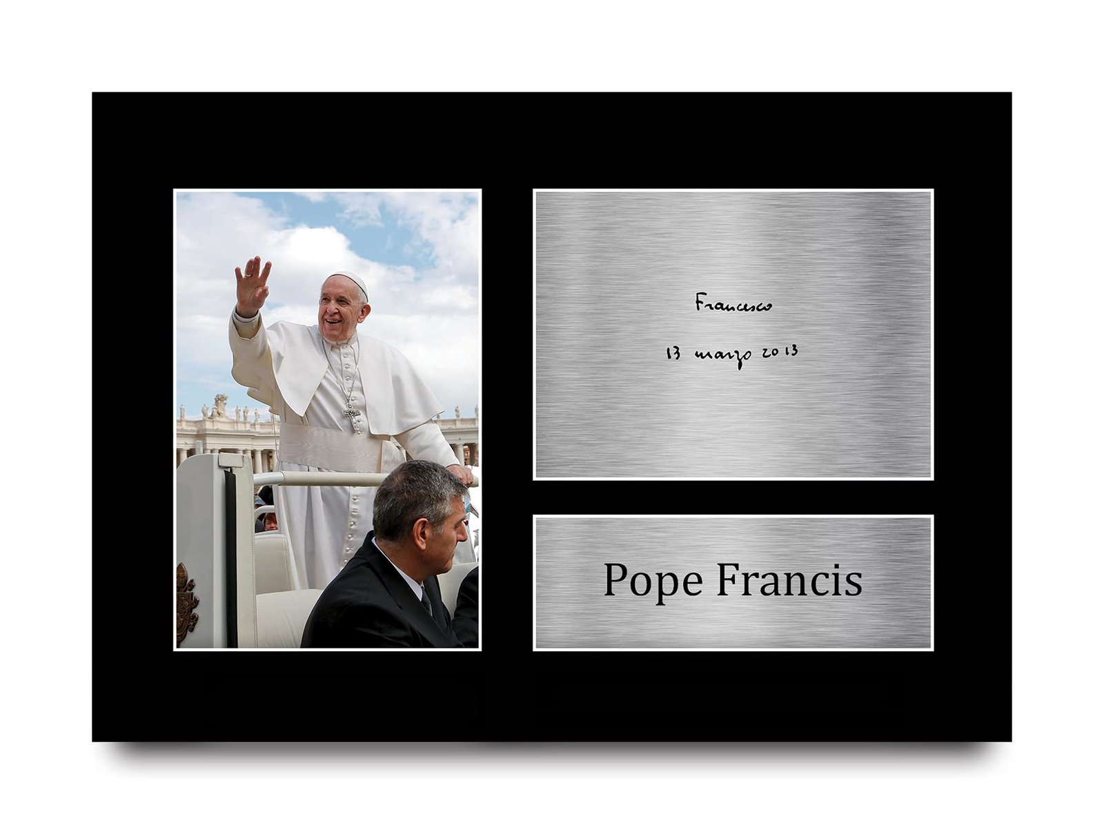 HWC Trading Franziskus Der Papst Rom Kopf katholische Kirche Geschenke gedruckt Autogramm Bild für religiöse Memorabilia Fans Signed - A4 - Image 1