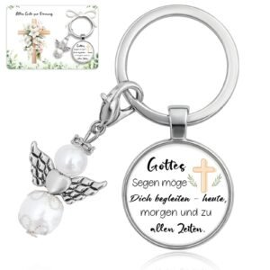 Happirra Schlüsselanhänger Firmung Geschenk, Christliches Geschenke zur Firmung, Schutzengel Schlüsselanhänger Firmung Geschenke Jungen Mädchen - Image 1