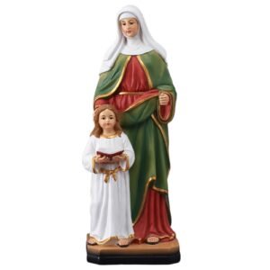 Heilige Anna Figur, Harz Heilige Statue, Segen Statue Harz, Sammelfigur Heilige Anna Kind, Heilige Anna Statue, Harz Segen Statue für Wohnzimmer Nachttisch Kirche - Image 1