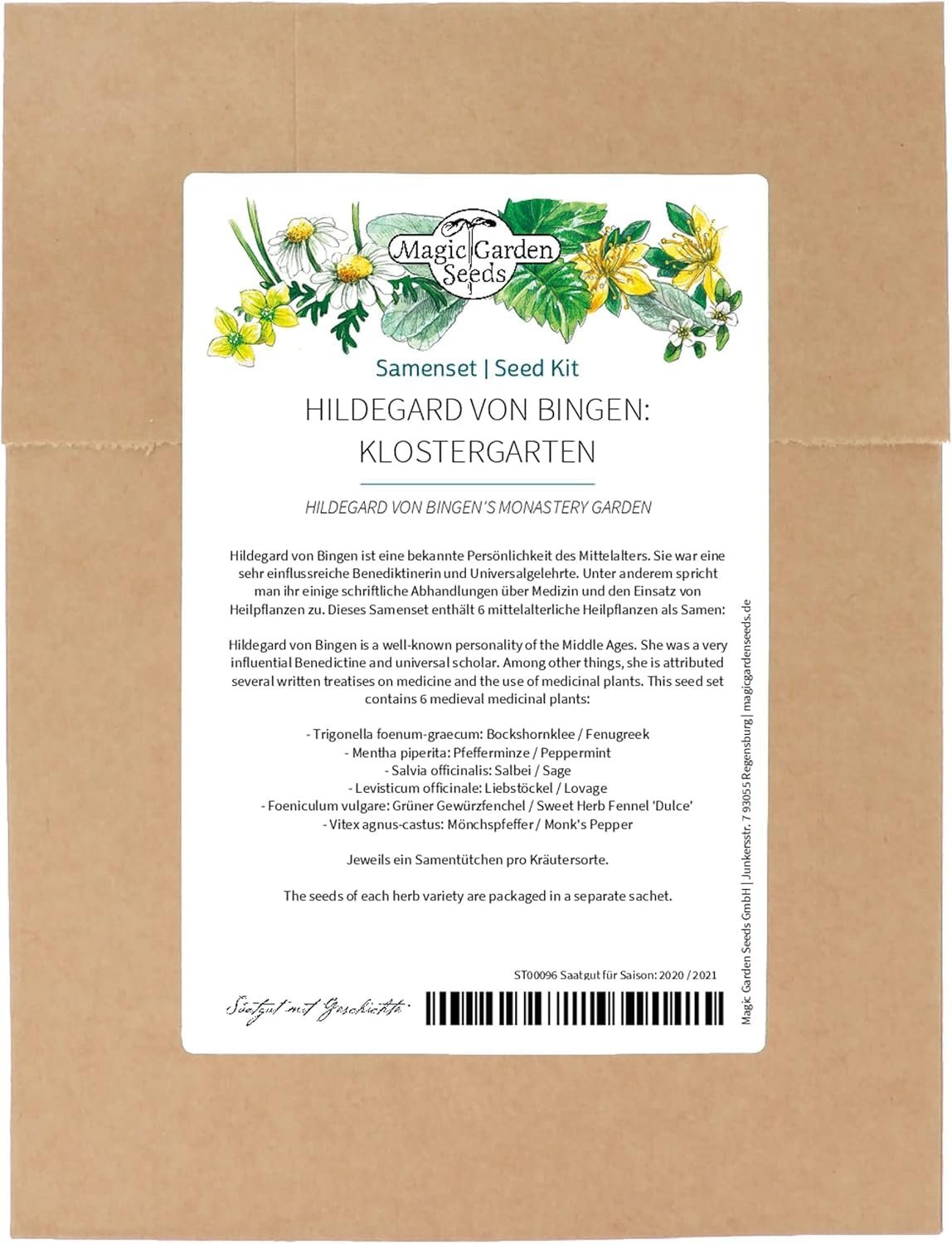 Hildegard von Bingen: Klostergarten - Samenset mit 6 mittelalterlichen Heilpflanzen - Image 1