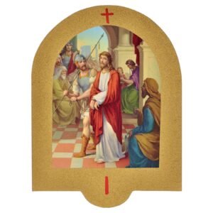 Holyart Kreuzweg 15 Stationen Druck auf Holz 19x14cm - Image 1