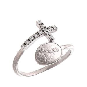 Holyart Ring Madonna Tindari 925 Silber verstellbar, 20 mm - Image 1