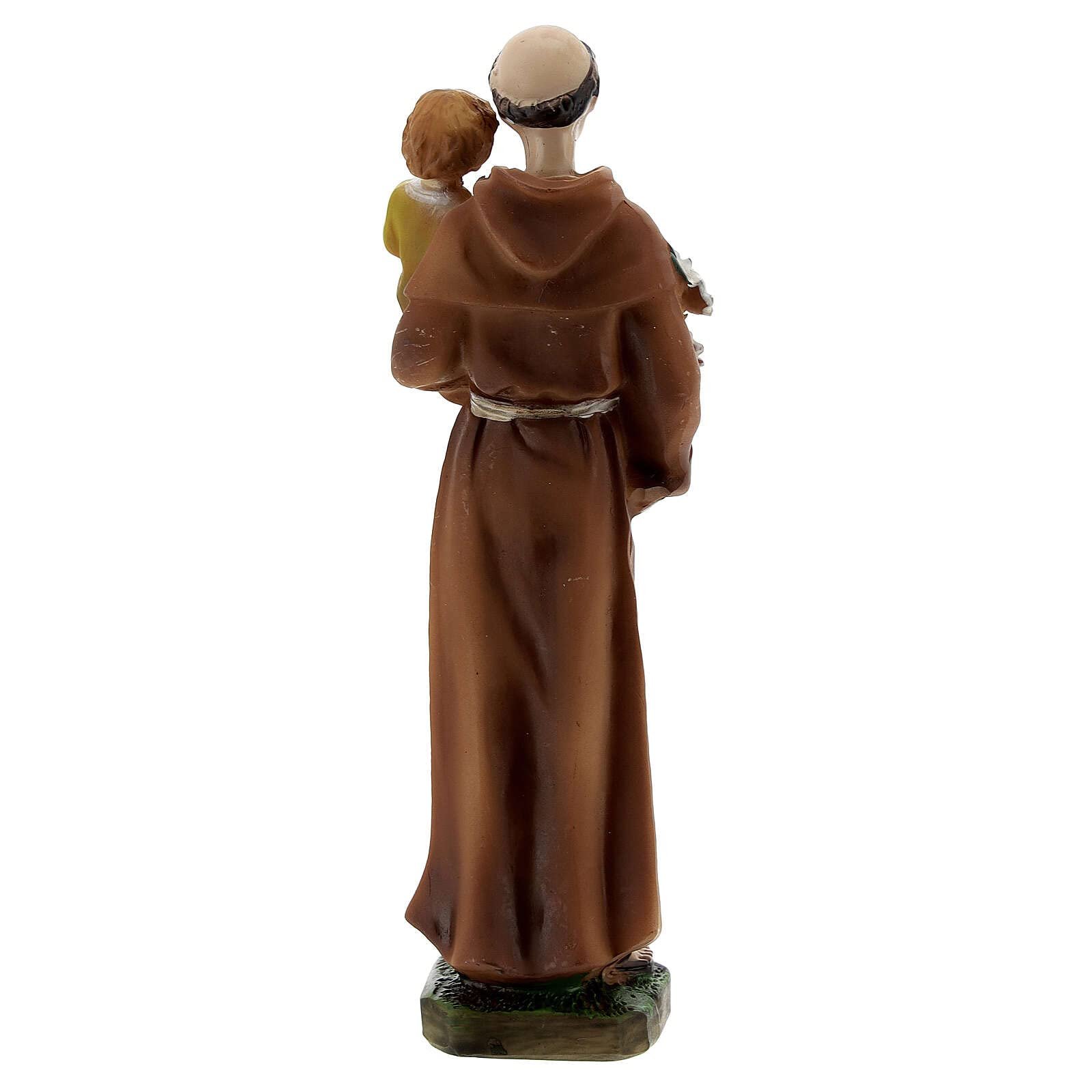 Holyart Statuen aus Resin und PVC: Statue aus Harz Antonius von Padua mit Kind in gelber Kleidung, 12 cm - Image 3