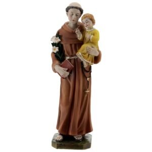 Holyart Statuen aus Resin und PVC: Statue aus Harz Antonius von Padua mit Kind und Buch, 20 cm - Image 1