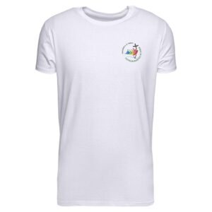 Holyart T-Shirt zum Jubiläum 2025, Weiss, mit gedrucktem Logo, Pilgerausrüstung, S - Image 1