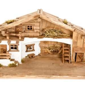 Holz und Gartentrends Große Weihnachtskrippe (W11)-Krippe Krippenstall Weihnachten-Weihnachtskrippen - Image 1