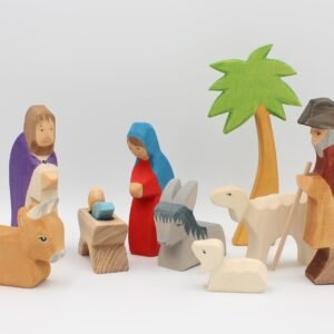 Holzspielwaren Ackermann Weihnachtskrippen-Set aus Holz – 11 Krippenfiguren, aus Schwäbischer Handarbeit (100% ökologisch) - Image 1