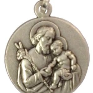I G J 925 Sterling Silber Medaille von Heiliger Josef - Patron der Arbeiter und der gute Tod un und der Universalkirche - Image 1