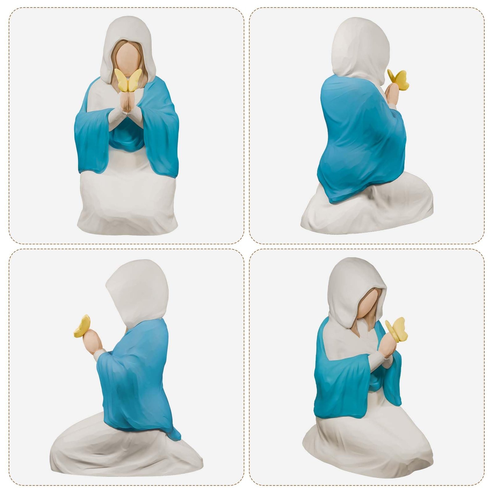 IDISON Statue der Jungfrau Maria, religiöse Geschenke zur Ermutigung und Heilung der besten Wünsche für Frauen, Konfirmationsgeschenke aus Harz für Teenager Mädchen - Image 3