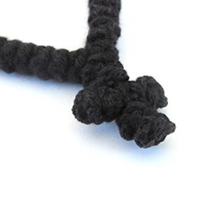 IconsGr Handgefertigter gesegneter christlich-orthodoxer Komboskoini Gebetsschnur, 100 Knoten, Wollanhänger, schwarz, 1 - Image 10