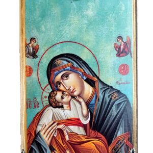 Iconsgr K30 Holzikone der Jungfrau Maria Mutter Jesus, griechisch-christlich-orthodoxes Holz-Ikone, Ungerahmt, Wandmontage, Schlafzimmer - Image 1