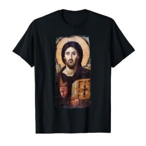 Ikone Jesu Christi Pantokrator Berg Sinai T-Shirt - Image 1