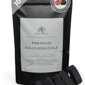 Incensera Räucherkohle – 10 selbstzündende Kohle-Tabletten | Für Weihrauch, Harze, Bakhoor & Kräuter – Einfaches Räuchern zu Hause - Image 1