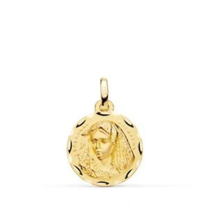 Inmaculada Romero IR Virgen Esperanza Macarena de Sevilla Goldmedaille 18K Unisex 16mm. glatte Lünette - Image 1