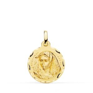 Inmaculada Romero IR Virgen Esperanza Macarena de Sevilla Goldmedaille 18K Unisex 18mm. glatte Lünette - Image 1