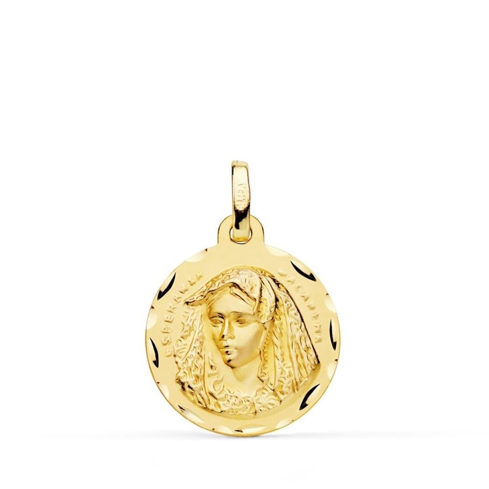 Inmaculada Romero IR Virgen Esperanza Macarena de Sevilla Goldmedaille 18K Unisex 18mm. glatte Lünette - Image 1