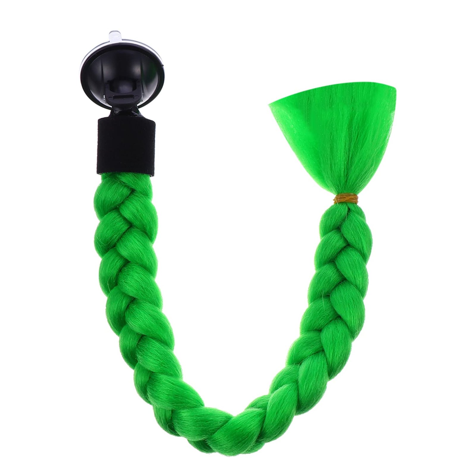 JUMPLAWN Grüne Helm Zopf Dekoration aus Synthetischem Material Abnehmbare Pferdeschwanz Perücke für Motorradhelme Unisex Zubehör für Jungen und Mädchen - Image 1