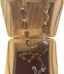 Jerusalem Kreuz Olivenholz Rosenkranz und Box – hergestellt in Bethlehem - Image 4
