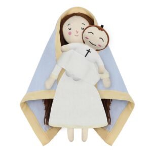 Jesus-Plüschpuppe, Jungfrau-Maria-Puppe, religiöses Spielzeug, Schutzengel, ausgestopftes Tauf-Plüschtier, Geschenke für Kinder zur Taufe, religiöse Weihnachten (Virgin Mary with Baby Jesus) - Image 1
