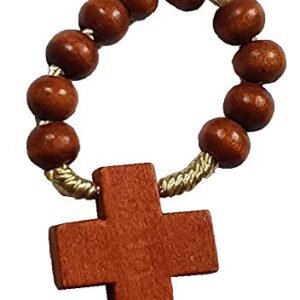 KVN Fingerrosenkranz Holzperlen Hellbraun - Image 2
