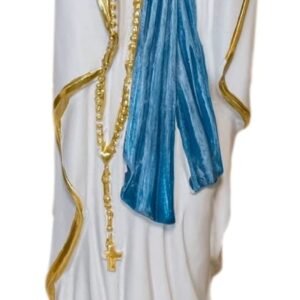 Kaltner Präsente Geschenkidee: Skulptur Mutter Gottes 20 cm Madonna Maria Notre Dame de Lourdes - Handgemalte Marienfigur auf Sockel - Hochwertiger Kunstguss aus Resin – Dekoration - Image 1