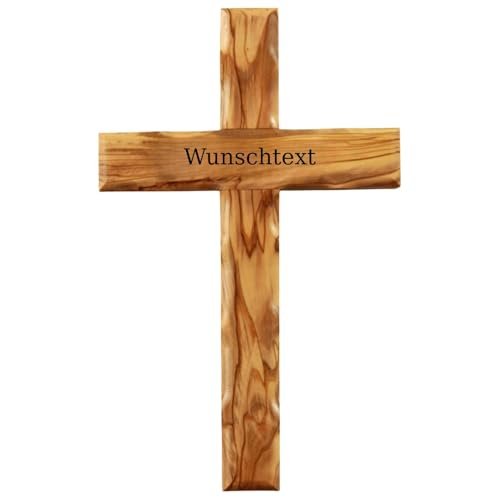 Kassis Geschenkartikel Olivenholz Kreuz schlicht zum Aufhängen Wandkreuz Deko Geschenk zur Firmung Geburt Kommunion Taufe (Wunschtext, 12 cm) - Image 8