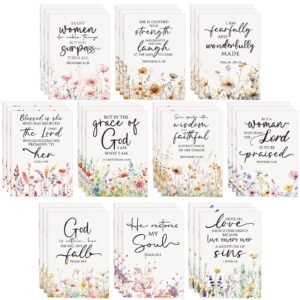 Kinlop Christliche Geschenke für Frauen, Gebetstagebuch, kleiner Bibelvers, Notizbuch, religiöse, inspirierende Schrift, Zitate, Taschennotizblöcke für Weihnachten, Sonntag, Schule, Kirche, Lehrer, 30 - Image 1