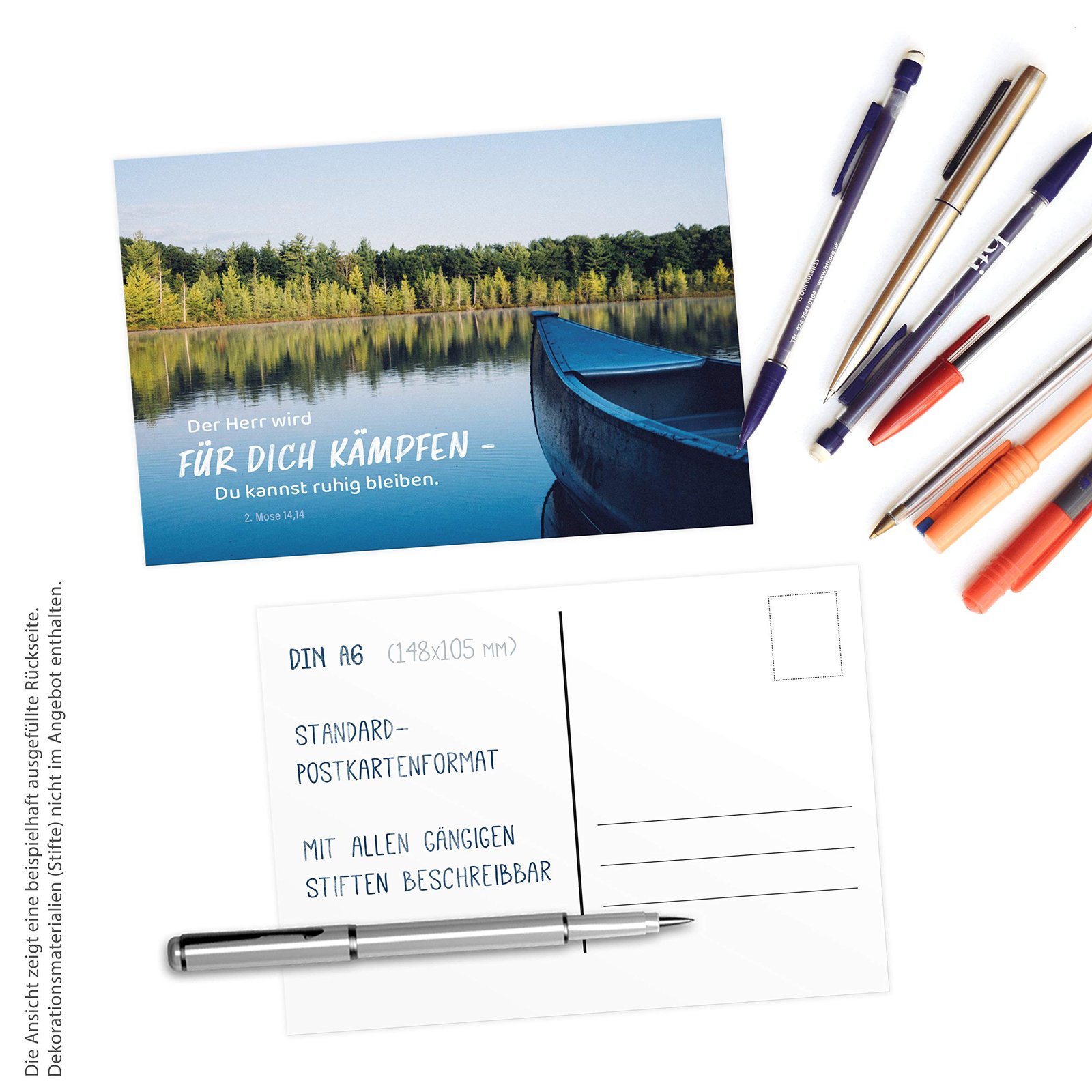 Kipitan 20 Postkarten Set zum Thema GLAUBEN - mit Sprüchen und Bibel-Zitaten: Jede Karte ein christlicher Zitat/Spruch - Image 2