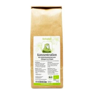 Konzentrationstee n. Hildegard von Bingen, bio-100g von Herbathek für eine leckere Bio-Kräutertee Mischung | Heilkräuter Made in Germany - Image 1