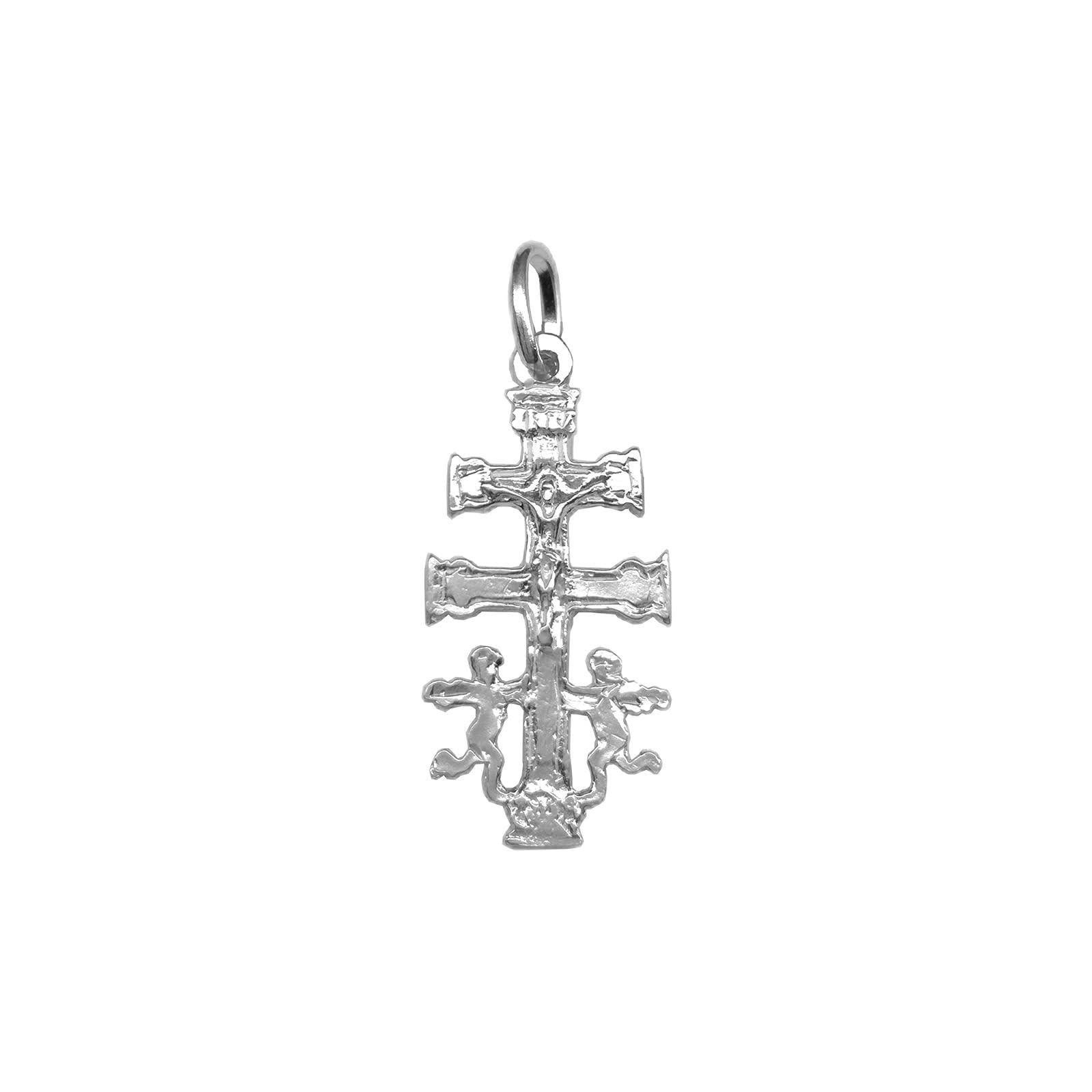 Kreuz von Caravaca, aus 925er Sterlingsilber, mit Engelfiguren - Image 1