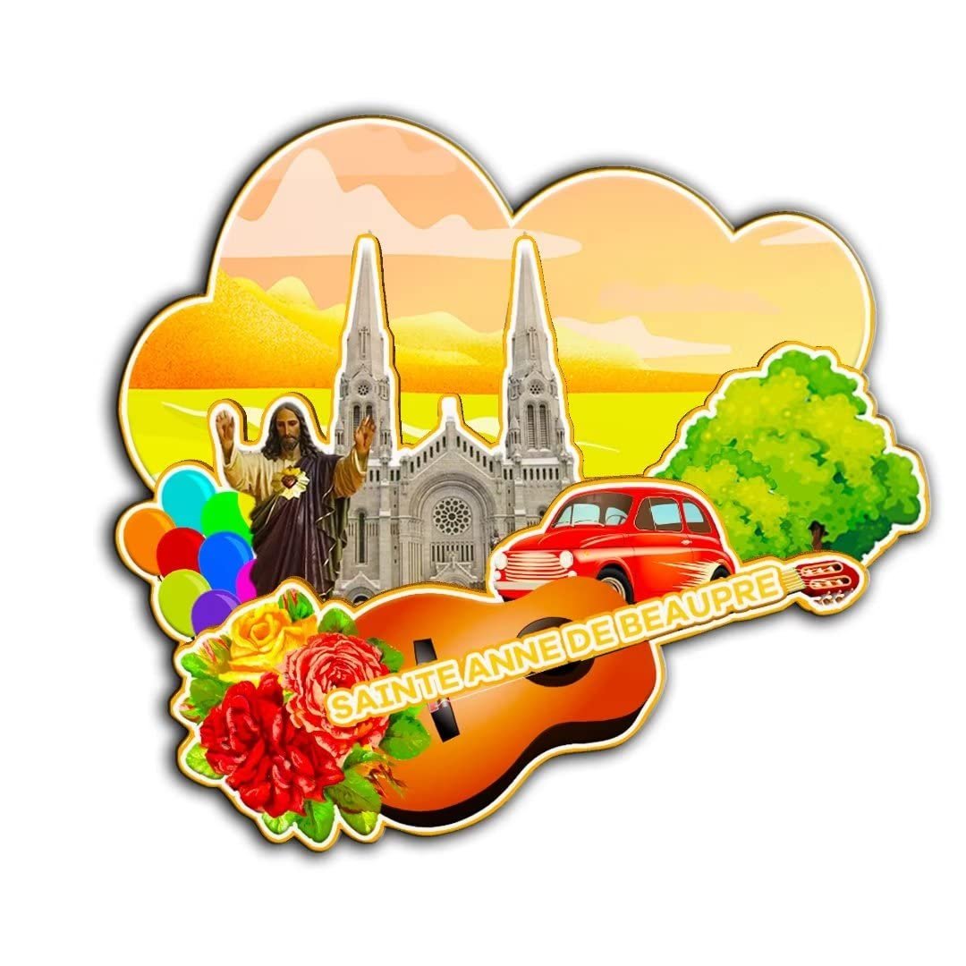 Kühlschrankmagnet, Motiv: Sainte Anne de Beaupre Quebec, Kanada, Holz, 3D-Sehenswürdigkeiten, Reise, Sammlerstück, Souvenirs, Dekoration, handgefertigt, 2284 - Image 1
