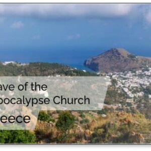 Kühlschrankmagnet mit Blick auf die Höhle der Apokalypse-Kirche, Patmos-Insel, Dodekanes, Kühlschrankmagnet - Image 1