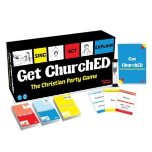 Kulture Games Get ChurchED - Das christliche Partyspiel (Sing, Act/Charades, Explain) - Christliche Geschenke - Bibel Trivia Spiel - Scharaden Spiele für Familie & Jugendgruppen - Christliche Karten - - Image 1